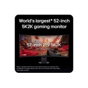 LG 52 inch UltraGear evo G9, The World’s Largest 5K2K 240Hz Gaming Monitor,  Front view of a 52-inch UltraGear evo G9, 5K2K 240Hz Gaming Monitor with the stand down position (52G930B), 52G930B-B, thumbnail 5