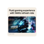 LG 27-inch LG Monitor U4, IPS Full HD 144Hz Monitor, LG FHD monitor displaying fast-moving game content with 144Hz refresh rate for smooth motion., 27U411B-B, thumbnail 6