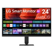 LG 24-inch LG Smart Monitor AI U5s, Full HD IPS Monitor for Streaming with webOS, Front view of LG Smart Monitor with slim bezel design and clean display layout., 24U511SB-B, thumbnail 1