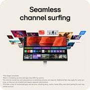 LG 24-inch LG Smart Monitor AI U5s, Full HD IPS Monitor for Streaming with webOS, LG Smart Monitor with webOS providing access to built in streaming apps and entertainment content., 24U511SB-B, thumbnail 5