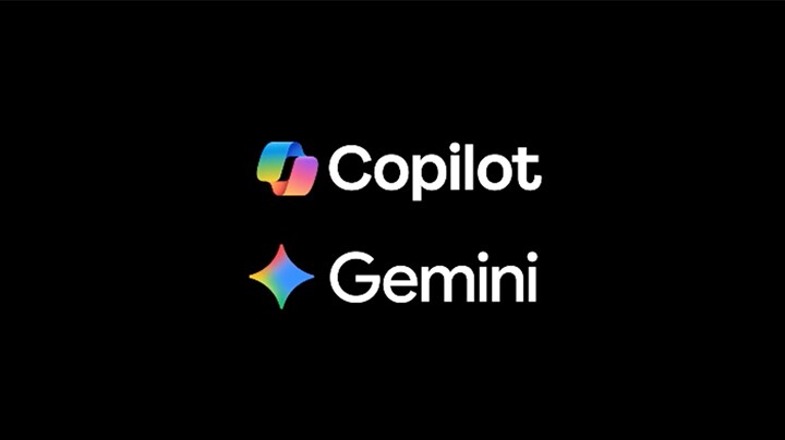 LG Smart Monitor displaying Multi AI Search interface featuring Microsoft Copilot and Google Gemini, highlighting AI powered search, smart assistance, and integrated generative AI tools within the smart monitor experience