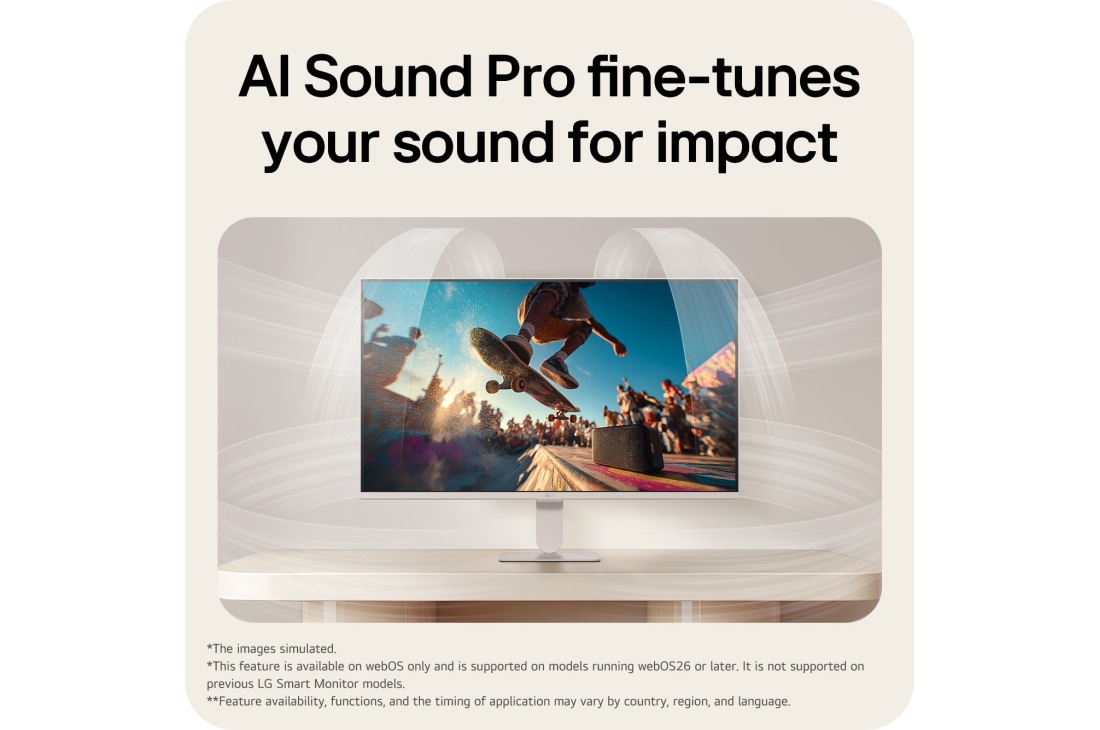 LG 27-inch LG Smart Monitor AI U5s, Full HD IPS Monitor for Streaming with webOS, HDR10 Pro with sRGB 99% on LG Smart Monitor enhancing color accuracy and contrast for clear visuals., 27U511SB-W, thumbnail 8