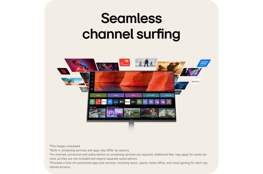 LG 32-inch LG Smart Monitor AI U5s, Full HD Monitor for Streaming with webOS, LG Smart Monitor with webOS providing access to built in streaming apps and entertainment content., 32U501SB-B, thumbnail 5