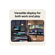 LG 31.5-inch LG Smart Monitor AI U7s, UHD Monitor for Streaming with webOS, LG Smart Monitor showing creative work and entertainment use in a home setup., 32U701SB-B, thumbnail 4