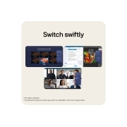 LG 34-inch UltraWide, WQHD Curved (1800R) 120Hz Monitor, LG UltraWide Curved monitor showing LG Switch app interface for screen layout control and picture mode adjustment., 34U601B-B, thumbnail 8