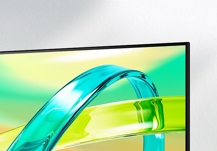 Close-up of monitor highlighting ultra-thin bezel and virtually borderless design.