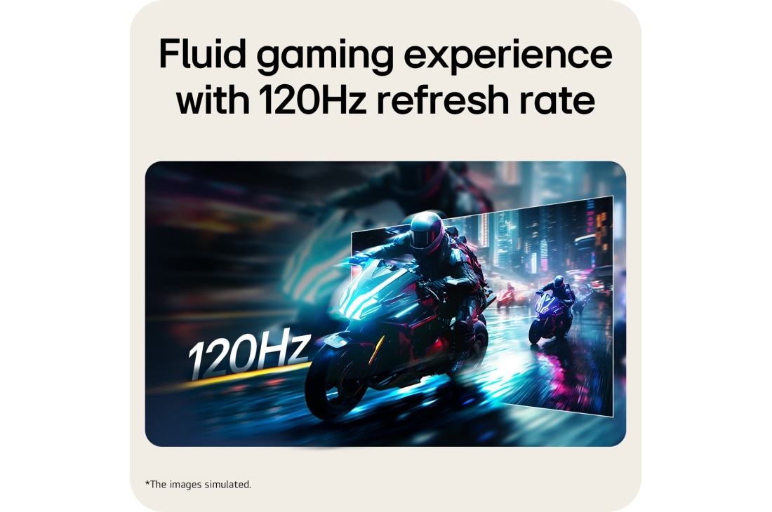 LG 32-inch LG Monitor U4, Full HD 120Hz Monitor, Gaming scene with motorcycles in motion, highlighting smooth and fluid performance with 120Hz refresh rate., 32U401B-B, thumbnail 6