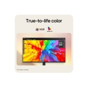 LG 32-inch LG Monitor U4, Full HD 120Hz Monitor, LG monitor displaying vivid color splash image, emphasizing true-to-life color with HDR and sRGB 99% support., 32U401B-B, thumbnail 5