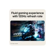 LG 32-inch LG Monitor U4, Full HD 120Hz Monitor, Gaming scene with motorcycles in motion, highlighting smooth and fluid performance with 120Hz refresh rate., 32U401B-B, thumbnail 6