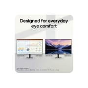 LG 32-inch LG Monitor U4, Full HD 120Hz Monitor, Two LG monitors comparing Reader Mode and Flicker Safe on and off, highlighting features designed for everyday eye comfort., 32U401B-B, thumbnail 8