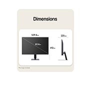 LG 24-inch UltraGear™ G4, FHD 144Hz Gaming Monitor, Front and side views of a gaming monitor illustrating its overall dimensions and profile design., 24G411B-B, thumbnail 13