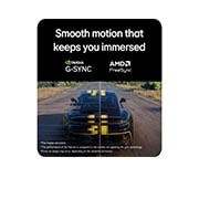 LG 24-inch UltraGear™ G4, FHD 144Hz Gaming Monitor, Racing scene from Assetto Corsa Competizione displayed on a gaming monitor, featuring Adaptive Sync support with NVIDIA G-SYNC and AMD FreeSync for smooth, tear-free gameplay., 24G411B-B, thumbnail 9