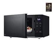 LG  LG NeoChef™ Black Microwave, 30L, Right side open with food, MS3032JAS, thumbnail 7