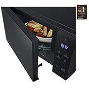LG  LG NeoChef™ Black Microwave, 30L, perspective display Detail with food, MS3032JAS, thumbnail 5
