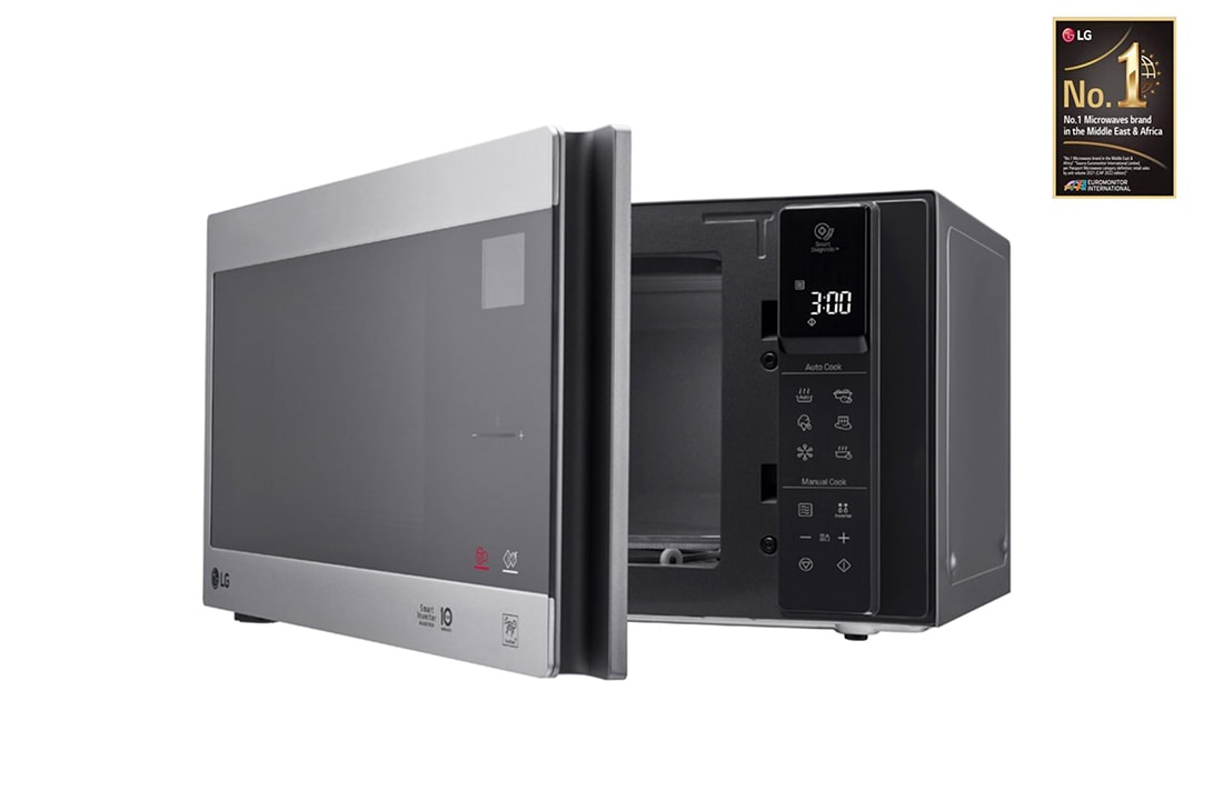 LG Microwave oven Solo LG-MS2595CIS with Smart Inverter technology, 25 liters, front half door open view, MS2595CIS, thumbnail 4
