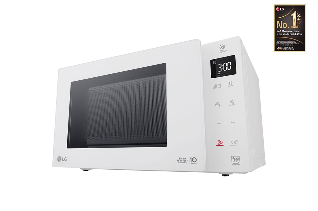 LG 1000W Smart Inverter Microwave Oven with EasyClean, perspective view, MS2336GIH, thumbnail 3