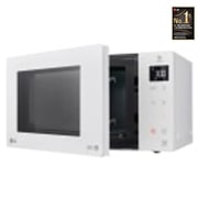 LG 1000W Smart Inverter Microwave Oven with EasyClean, left side  door open view, MS2336GIH, thumbnail 7