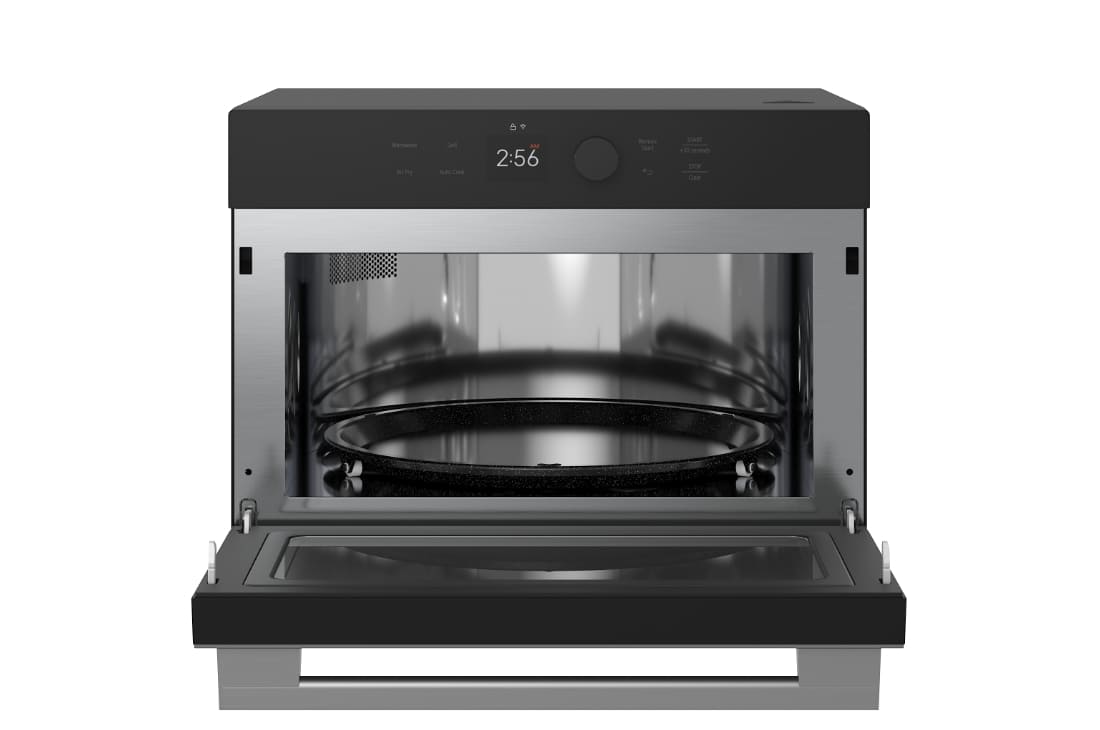 LG 38L SolarDOM™ Microwave Oven, featuring Air Fry Mode and Dual Heating, Open door front view of SolarDOM™​​, MA3885SPS, thumbnail 2