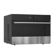 LG 38L SolarDOM™ Microwave Oven, featuring Air Fry Mode and Dual Heating, {60} Auto cook. User selecting the 'Auto Cook' function on the SolarDOM™​​ oven touchscreen, with a whole chicken cooking inside the oven in a modern kitchen setting., MA3885SPS, thumbnail 6