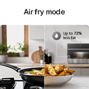 LG 38L SolarDOM™ Microwave Oven, featuring Air Fry Mode and Dual Heating, Open-door front view of the  SolarDOM™​​ with the steam cover accessory inside., MA3885SPS, thumbnail 10