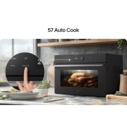 LG 38L SolarDOM™ Microwave Oven, featuring Air Fry Mode and Dual Heating, side view, MA3885SPB, thumbnail 9