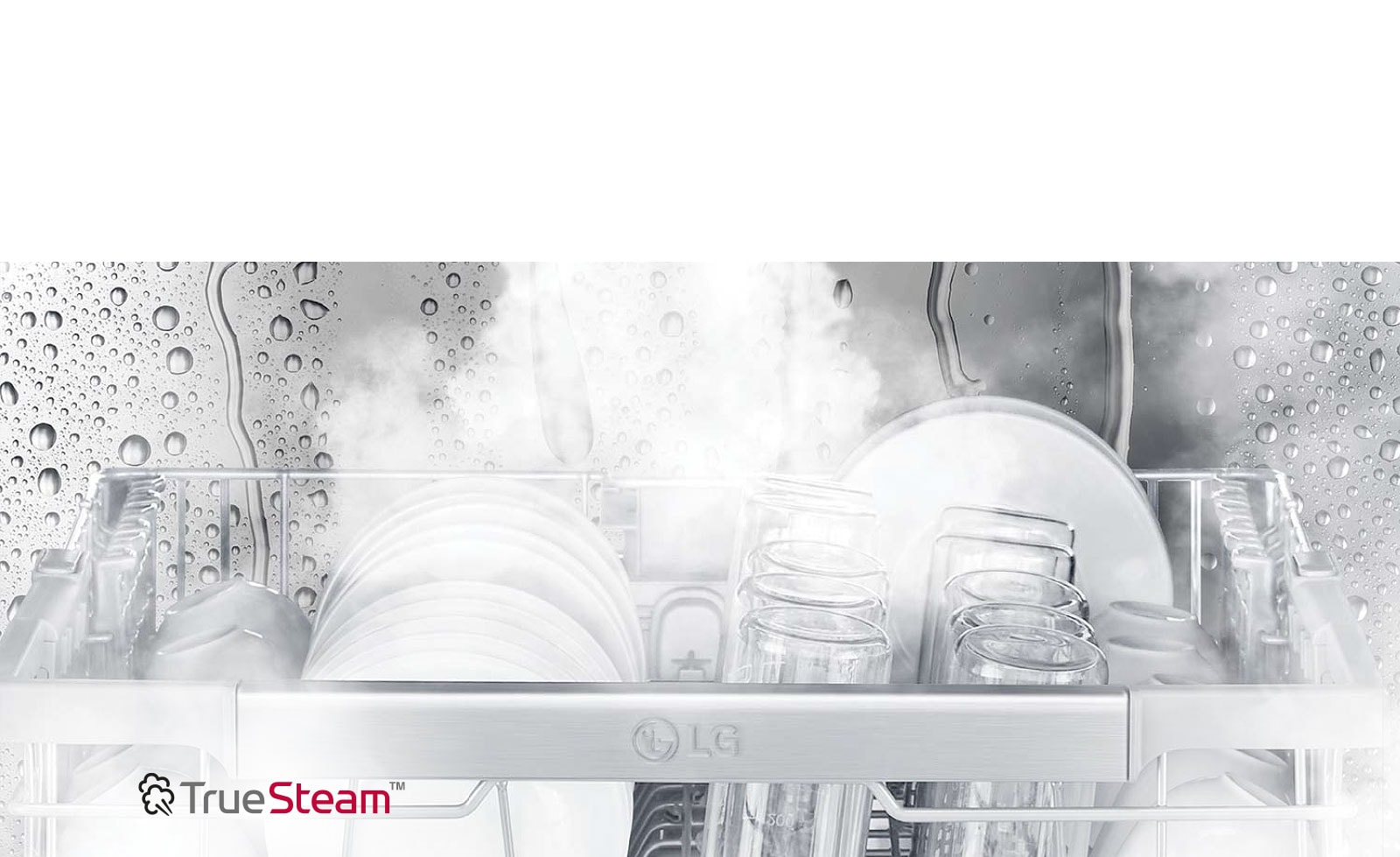 It shows the steam coming out of the dishwasher.