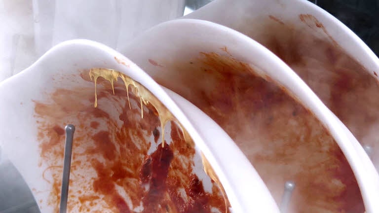 It shows the steam encircling the bowl.