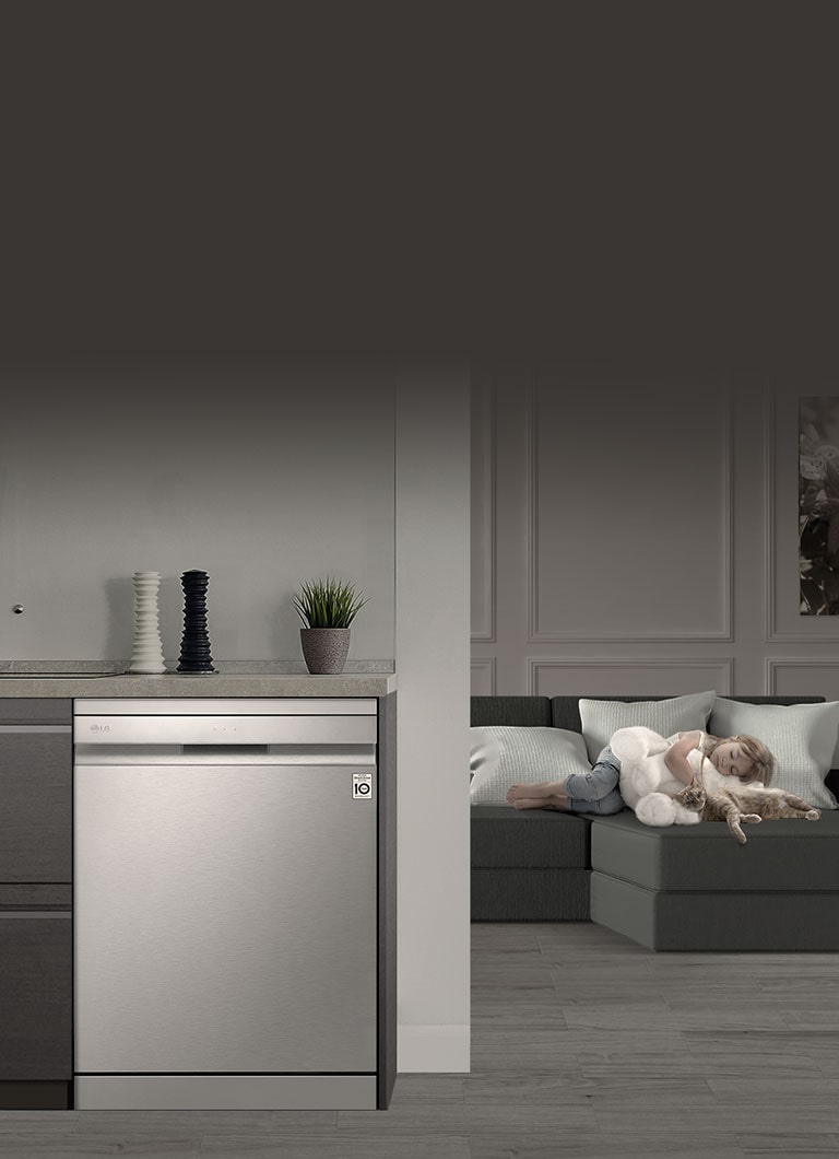 It shows an interior shot with a dishwasher.