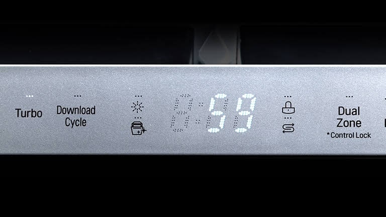 It shows the turbo cycle part of the dishwasher panel.