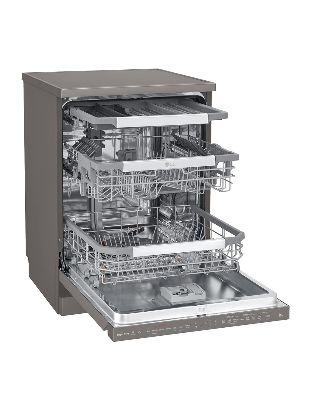 LG QuadWash™ Steam Dishwasher, 14 Place Settings, EasyRack™ Plus