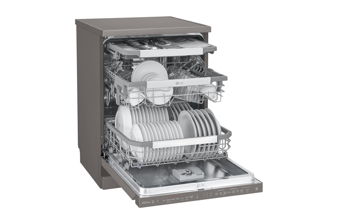 LG QuadWash™ Steam Dishwasher, 14 Place Settings, EasyRack™ Plus, Inverter Direct Drive, ThinQ™, DFB227HD, thumbnail 5