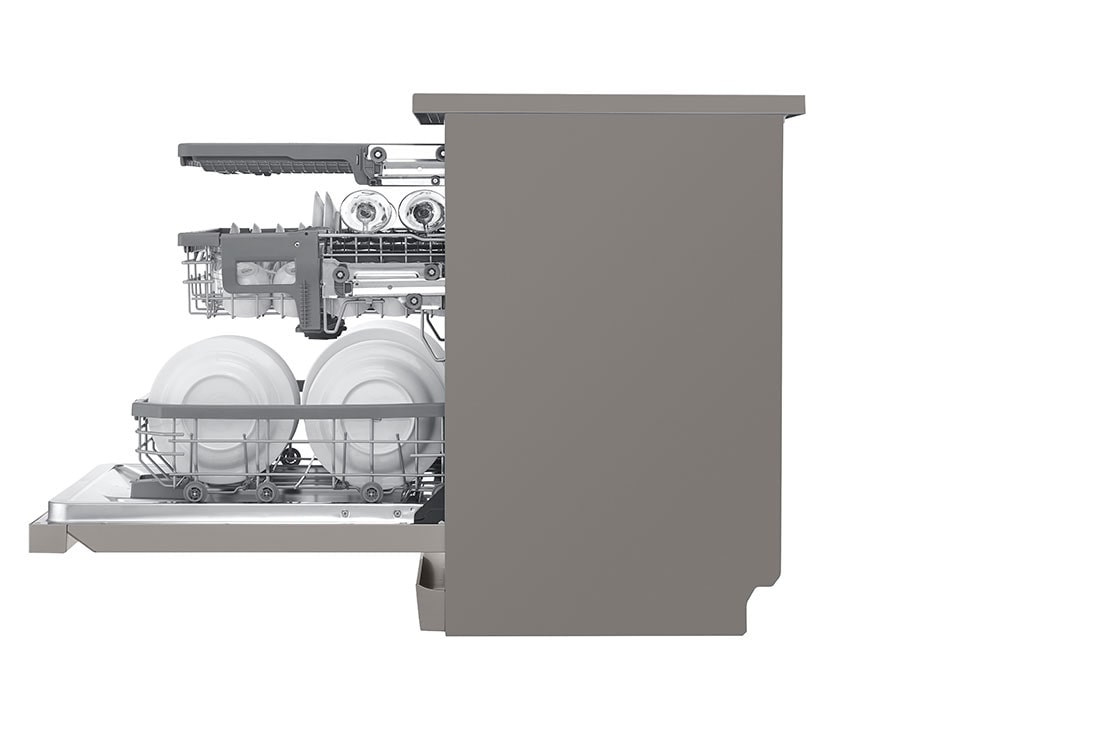 LG QuadWash™ & TrueSteam™ Dishwasher, LG QuadWash™ Steam Dishwasher, 14 Place Settings, EasyRack™ Plus, Inverter Direct Drive, ThinQ, DFB425FP, thumbnail 10