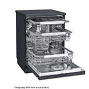 LG Premium Black Dishwasher, QuadWash™, Direct Drive, Right side open empty, DFB325HM, thumbnail 9
