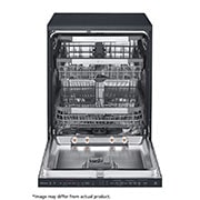LG Premium Black Dishwasher, QuadWash™ & TrueSteam™, Front open empty, DFB325HM, thumbnail 2