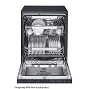 LG Premium Black Dishwasher, QuadWash™ & TrueSteam™, Front open , DFB325HM, thumbnail 3
