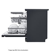 LG Premium Black Dishwasher, QuadWash™ & TrueSteam™, side view 1, DFB325HM, thumbnail 11