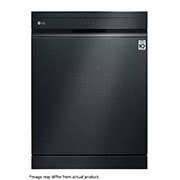 LG Premium Black Dishwasher, QuadWash™ & TrueSteam™, Front View, DFB325HM, thumbnail 1