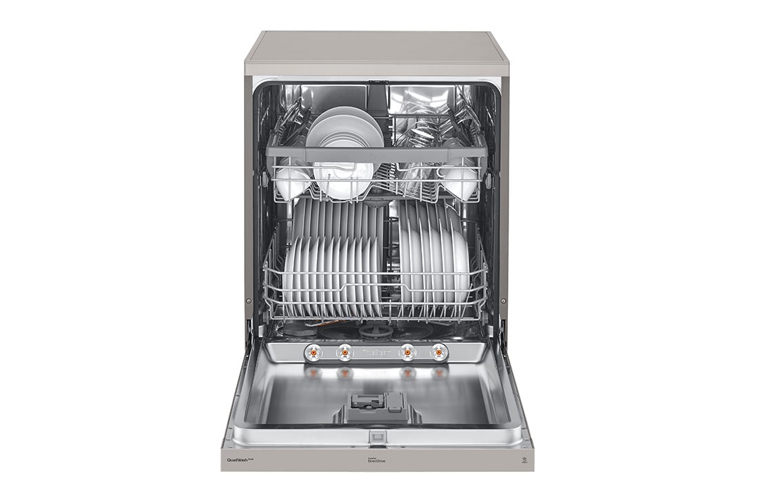 LG QuadWash™ Steam Dishwasher, Fewer Water Spots, front open 1, DFC532FP, thumbnail 2