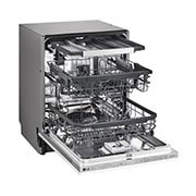 LG Built-in Dishwasher, 14 Placement Settings, TrueSteam™, The front-left side view of a dishwasher with the door open., DBC425TS, thumbnail 15
