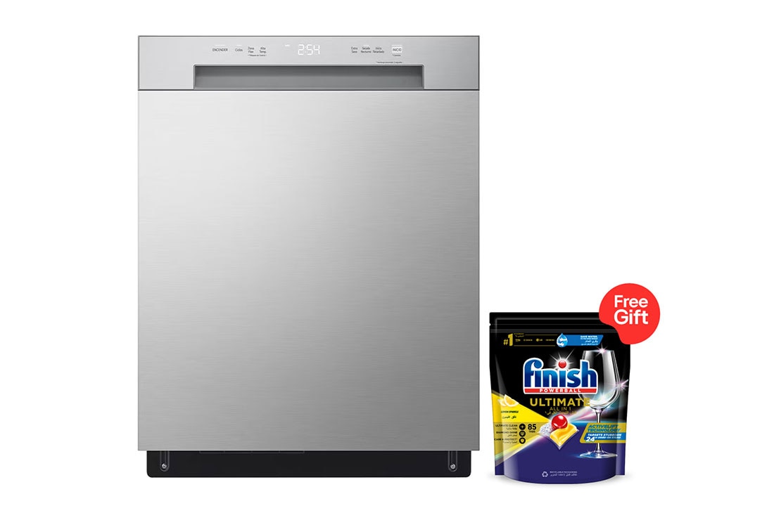LG  LG QuadWash™ Dishwasher, Inverter Direct Drive, front view, DFC612FV