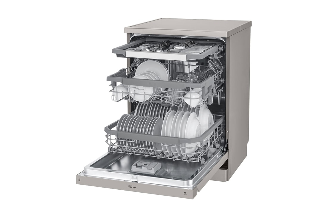 LG New QuadWash Steam Dishwasher, Inverter Direct Drive, Easy Rack plus, Platinum Silver Color, DFC435FP, thumbnail 8