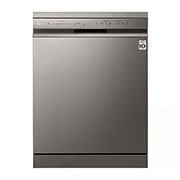 LG New QuadWash Steam Dishwasher, Inverter Direct Drive, Easy Rack plus, Platinum Silver Color, Front view, DFC435FP, thumbnail 1