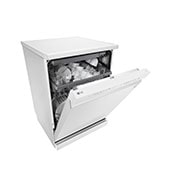 LG 14 Place Setting QuadWash™ Dishwasher, Platinum Silver, Easy Rack Plus, Dual Zone Wash, Turbo Cycle, right side half door opened, DFC513FW, thumbnail 7