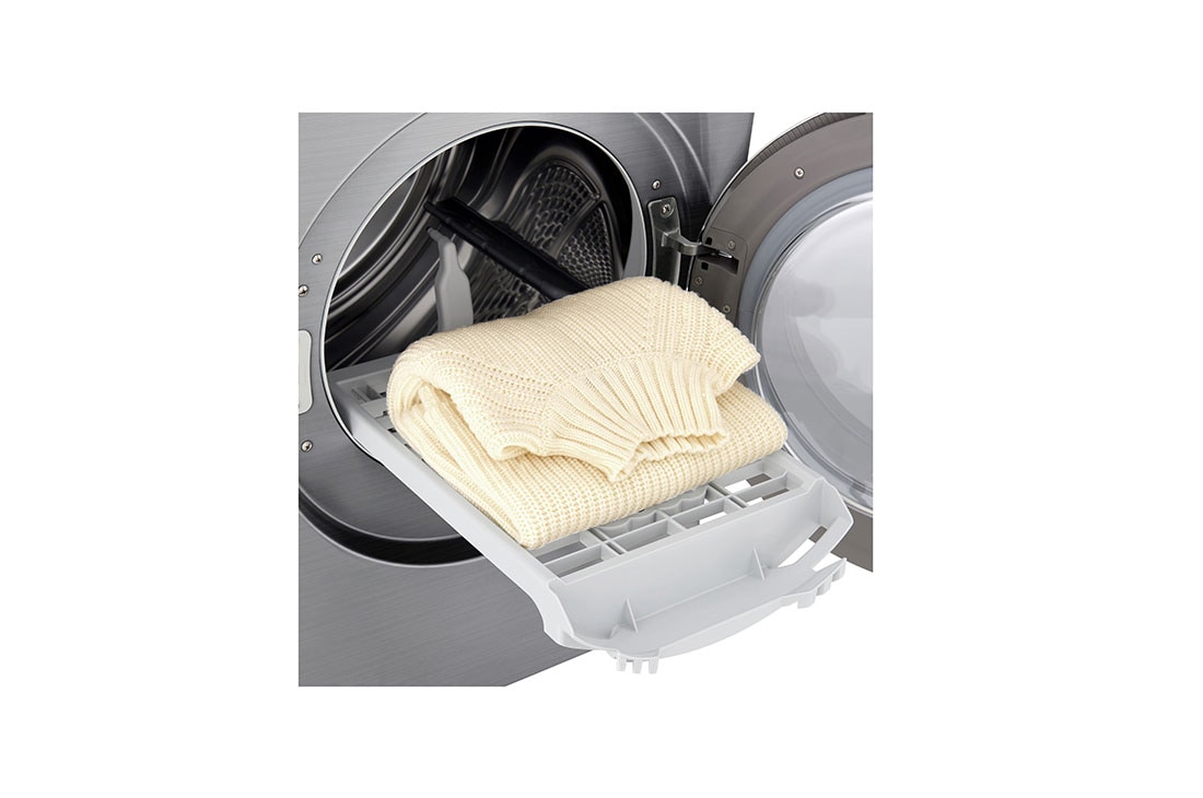 LG Sensor Dryer 9kg, Dual Inverter, Silver, Detail view, RC90V9EV2W, thumbnail 10