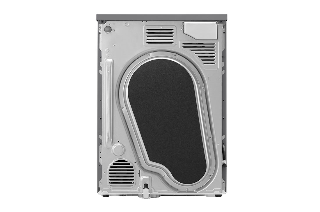 LG Sensor Dryer 9kg, Dual Inverter, Silver, Back View, RC90V9EV2W, thumbnail 15