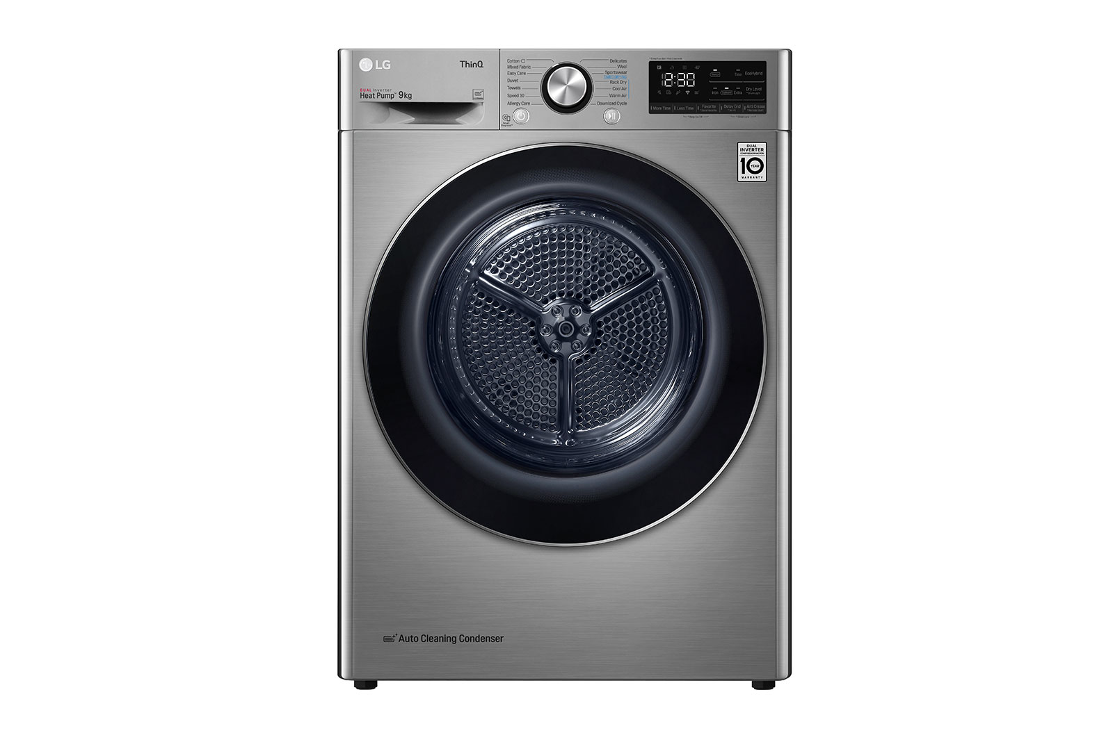 LG Sensor Dryer 9kg, Dual Inverter, Silver LG UAE
