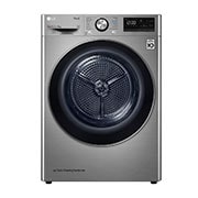 LG Sensor Dryer 9kg, Dual Inverter, Silver, front view, RC90V9EV2W, thumbnail 1