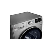 LG Sensor Dryer 9kg, Dual Inverter, Silver, Top Left Panel Detail view, RC90V9EV2W, thumbnail 4