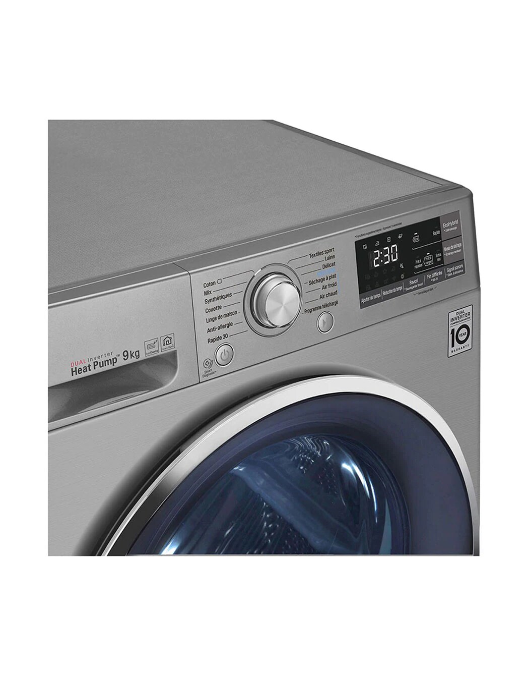 LG Sensor Dryer 9kg, Dual Inverter, Silver LG UAE