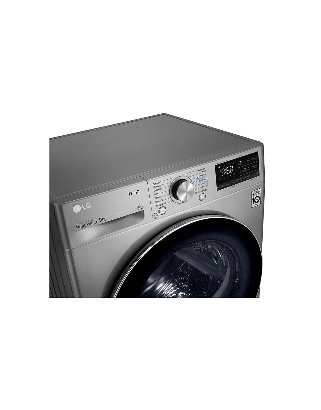 LG Clothes Dryer 9kg, Dual Inverter, Silver, RC90V9EV2W, RC90V9EV2W